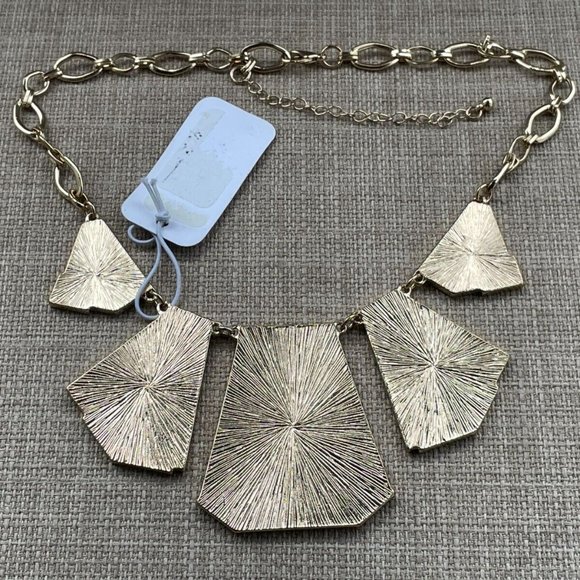 Sonya Reene Women Necklace Blue/Gold Tone Statement Necklace Jewelry New - Picture 5 of 7